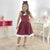 Casual Marsala Girl's Dress Elegant + Hair Bow