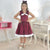 Casual Marsala Girl's Dress Elegant + Hair Bow