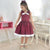Casual Marsala Girl's Dress Elegant + Hair Bow