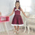 Casual Marsala Girl's Dress Elegant + Hair Bow