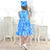 Mini Fashionista Blue Stitch Dress + Hair Bow