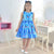 Mini Fashionista Blue Stitch Dress + Hair Bow