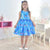 Mini Fashionista Blue Stitch Dress + Hair Bow