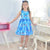 Mini Fashionista Blue Stitch Dress + Hair Bow