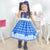 Vintage Blue Plaid Baby Girl Dress for Rural and Festive Occasions - Dress