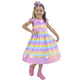 Vestido vintage de niña a cuadros multicolor para ocasiones rurales y festivas
