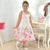 Vintage pink floral children’s dress: A Touch of Retro Elegance - Dress