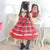 Vintage Red Plaid Baby Girl Dress for Rural and Festive Occasions + 2 Hair Bow - Dress