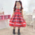 Vintage Red Plaid Baby Girl Dress for Rural and Festive Occasions + Filo Skirt + Hair Bow - Dress
