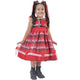 Vestido vintage de niña a cuadros rojos para ocasiones rurales y festivas
