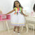 Watercolor Dress White Tule Skirt - Abc Painting o 7 + Hair Bow - Dress