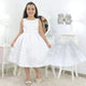 White Children's Dress - Baptized + Hair Bow + Girl Petticoat, Clothing Birthday