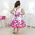White Children’s Dress With Pink Butterflies Formal Party - Dress