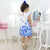 White Children’s Dress With Trapeze Blue Butterflies Girl Party - Dress