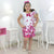 White Children’s Dress With Trapeze Pink Butterflies Girl Party - Dress