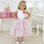 White Dress Floral Skirt with Tulle For Baby Girl Formal Party Outfit - Dress