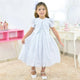 White Laise Dress with Bolero for Christening and Communion