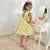 Yellow Floral Casual Dress + Hair Bow - Dress